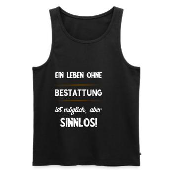 Lustige Bestatter Friedhof Bestattung Geschenke - Männer Premium Bio Tank Top - Schwarz - Vorne - AI Model Male 178 light (178cm)