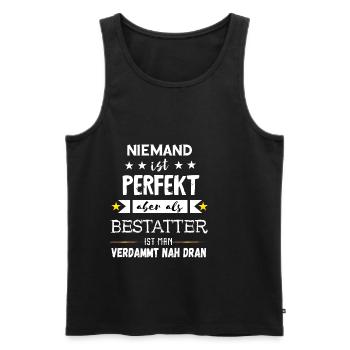 Lustige Bestatter Friedhof Bestattung Geschenke - Männer Premium Bio Tank Top - Schwarz - Vorne - AI Model Male 178 light (178cm)