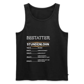Lustige Bestatter Friedhof Bestattung Geschenke - Männer Premium Bio Tank Top - Schwarz - Vorne - AI Model Male 178 light (178cm)