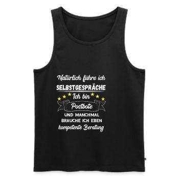Postbote Briefträger Paketdienst Brief Geschenke - Männer Premium Bio Tank Top - Schwarz - Vorne - Michal (187cm)