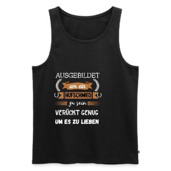 Hufschmied Pferde Hufeisen Schmied Geschenke - Männer Premium Bio Tank Top - Schwarz - Vorne - Michal (187cm)