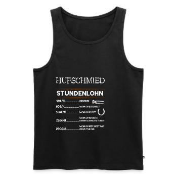 Hufschmied Pferde Hufeisen Schmied Geschenke - Männer Premium Bio Tank Top - Schwarz - Vorne - Michal (187cm)