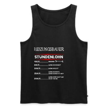 Heizungsbauer Anlagenmechaniker Sanitär Geschenke - Männer Premium Bio Tank Top - Schwarz - Vorne - Michal (187cm)