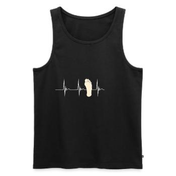 Cadeaux de podologie pédicure podiatrie - Débardeur bio Premium Homme - noir - Devant - AI Model Male 178 light (178cm)