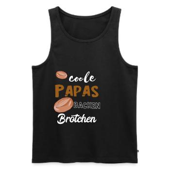 Bäcker Konditor Brötchen Backen Bäckerei Geschenke - Männer Premium Bio Tank Top - Schwarz - Vorne - Michal (187cm)