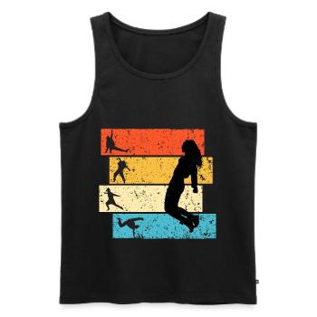 Tänzerin Breakdancerin Hiphop Frau - Männer Premium Bio Tank Top - Schwarz - Vorne - AI Model Male 178 light (178cm)