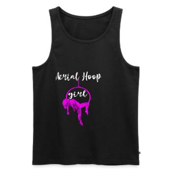 Aerial Hoop Girl Silks Yoga Pole Dance Circus - Männer Premium Bio Tank Top - Schwarz - Vorne - AI Model Male 178 light (178cm)