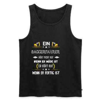 Baggerfahrer Baggerführer Bagger Fahren Spruch - Männer Premium Bio Tank Top - Schwarz - Vorne - AI Model Male 178 light (178cm)