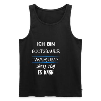 Bootsbauer Schiffe Binnenschiffe Boote Bauen Boots - Männer Premium Bio Tank Top - Schwarz - Vorne - AI Model Male 178 light (178cm)