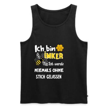 Ich Bin Imker Ich Werde Niemals Ohne Stich Gelasse - Männer Premium Bio Tank Top - Schwarz - Vorne - Michal (187cm)