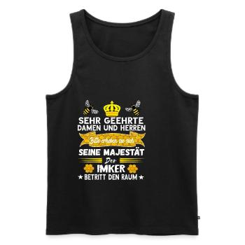Imker Majestät Zeidler Bienenzüchter Honig Bienen - Männer Premium Bio Tank Top - Schwarz - Vorne - Michal (187cm)