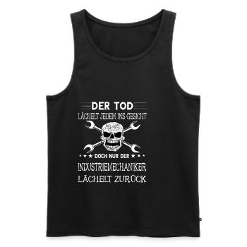 Industriemechaniker Totenkopf Industrie Mechaniker - Männer Premium Bio Tank Top - Schwarz - Vorne - Michal (187cm)