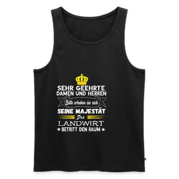 Landwirt Majestät Viehzüchter Agrar Viehwirt Bauer - Männer Premium Bio Tank Top - Schwarz - Vorne - Michal (187cm)