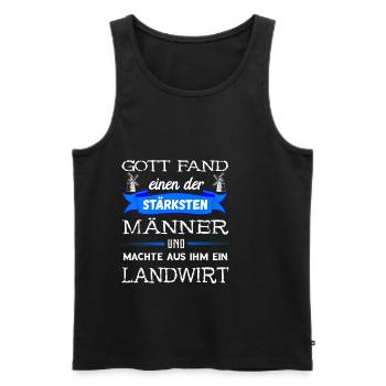 Landwirt Windmühle Bauernhof Agrar Acker Bauer Spr - Männer Premium Bio Tank Top - Schwarz - Vorne - Michal (187cm)