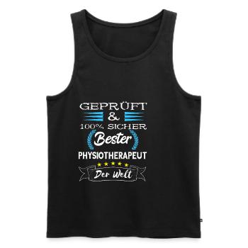 Bester Physiotherapeut Physios Orthopäde Masseur S - Männer Premium Bio Tank Top - Schwarz - Vorne - Michal (187cm)