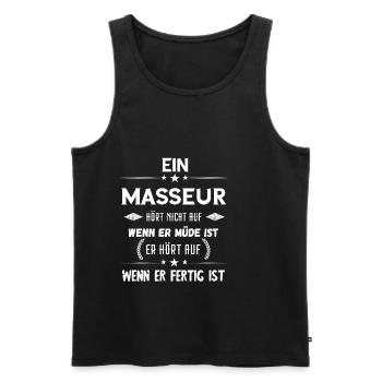 Masseur Massage Therapeut Massieren Physiotherapie - Männer Premium Bio Tank Top - Schwarz - Vorne - Michal (187cm)