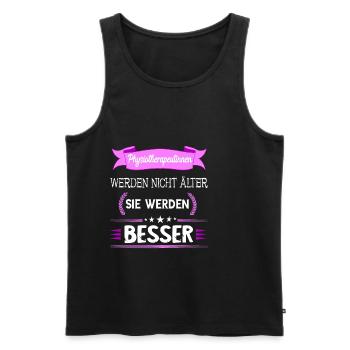 Physiotherapeutin Masseurin Physios Therapeutin Or - Männer Premium Bio Tank Top - Schwarz - Vorne - Michal (187cm)