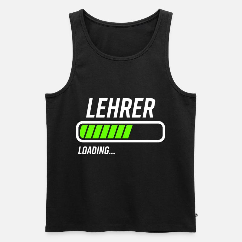 Lehrer Loading Ladebalken - Männer Premium Bio Tank Top - Schwarz