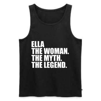 Woman Mythos Legende Name Ella - Männer Premium Bio Tank Top - Schwarz - Vorne - AI Model Male 178 light (178cm)