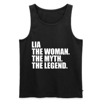 Woman Mythos Legende Name Lia - Männer Premium Bio Tank Top - Schwarz - Vorne - AI Model Male 178 light (178cm)
