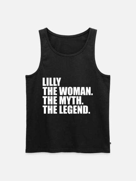 Woman Myth Legend Name Lilly - Men's Premium Organic Tank Top - black