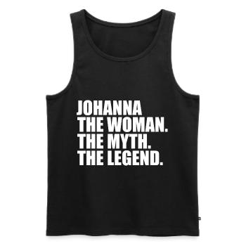 Woman Myth Legend Name Johanna - Men's Premium Organic Tank Top - black - Front - Michal (187cm)
