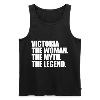 Woman Mythos Legende Name Victoria - Männer Premium Bio Tank Top - Schwarz - Vorne - Michal (187cm)