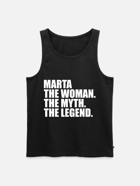 Woman Myth Legend Name Marta - Men's Premium Organic Tank Top - black