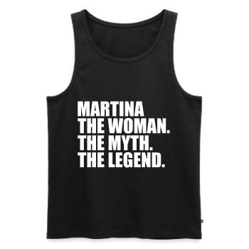 Woman Mythos Legende Name Martina - Männer Premium Bio Tank Top - Schwarz - Vorne - AI Model Male 178 light (178cm)