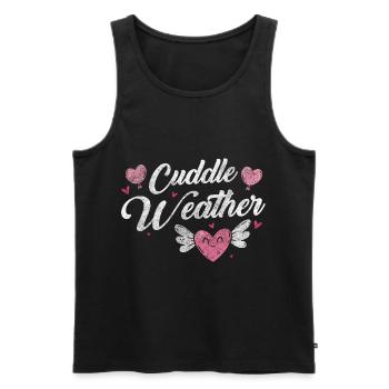 Relationship Partner Cuddly Tenderness - Men's Premium Organic Tank Top - black - Front - AI Model Male 178 light (178cm)