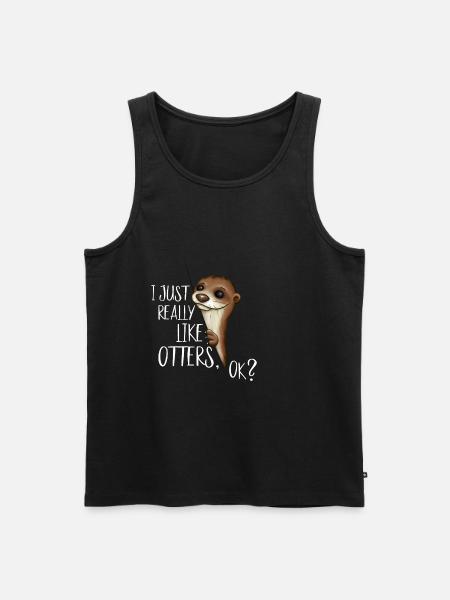 Ich mag einfach Otter, OK? Fischotter Fun Geschenk - Männer Premium Bio Tank Top - Schwarz
