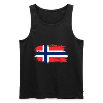 Norvège Drapeau - Débardeur bio Premium Homme - noir - Devant - AI Model Male 178 light (178cm)