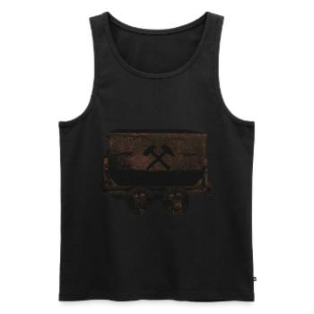 Lore Bergbau Bergmann - Männer Premium Bio Tank Top - Schwarz - Vorne - AI Model Male 178 light (178cm)
