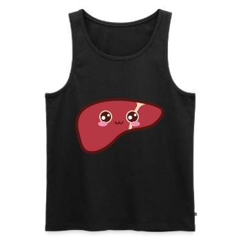 Foie Doux Kawaii - Débardeur bio Premium Homme - noir - Devant - Michal (187cm)
