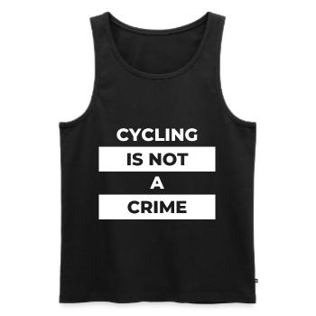 cycling is not a crime - Débardeur bio Premium Homme - noir - Devant - Michal (187cm)
