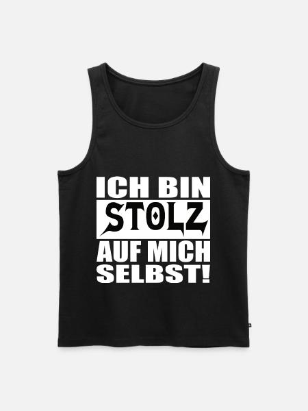 ich bin stolz auf mich selbst - Männer Premium Bio Tank Top - Schwarz