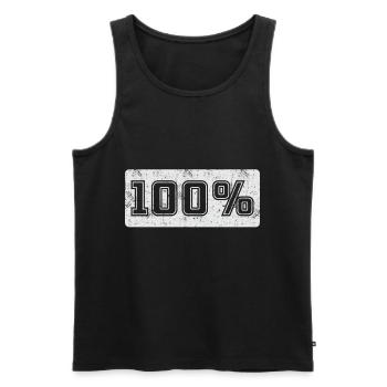 100% Rétro - Débardeur bio Premium Homme - noir - Devant - Michal (187cm)