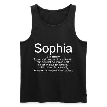 Name Definition Sophia - Männer Premium Bio Tank Top - Schwarz - Vorne - Michal (187cm)