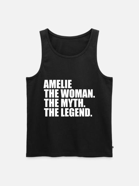 Woman Mythos Legend Name Amelie - Men's Premium Organic Tank Top - black