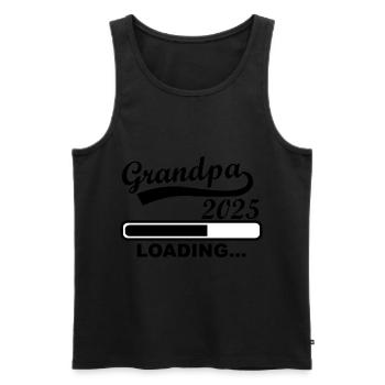 Opa 2025 loading, Ich werde 2025 Opa - Männer Premium Bio Tank Top - Schwarz - Vorne - AI Model Male 178 light (178cm)