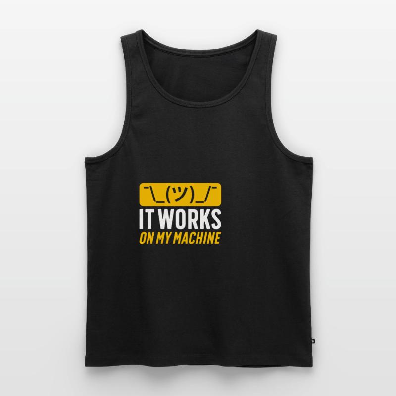 Ascii Coder CSS HTML Nerd Geek Programmer Men's Premium Organic Tank Top