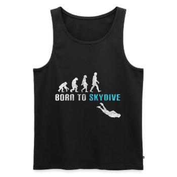 Skydiving Jump - Men's Premium Organic Tank Top - black - Front - AI Model Male 178 light (178cm)