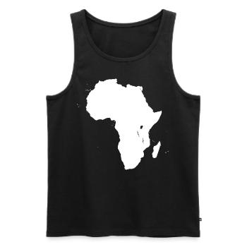 Africa - Men's Premium Organic Tank Top - black - Front - Michal (187cm)