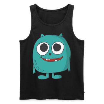 cute monster - Men's Premium Organic Tank Top - black - Front - AI Model Male 178 light (178cm)