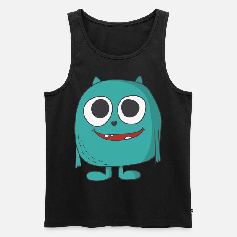 süßes Monster - Männer Premium Bio Tank Top - Schwarz