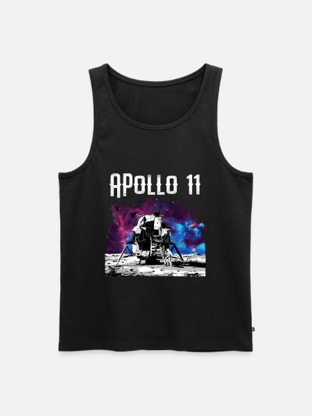 Apollo 11 moon landing space astronaut gift - Men's Premium Organic Tank Top - black