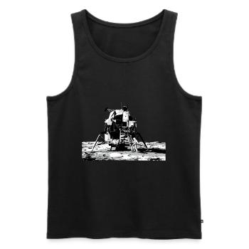 Moon landing The Apollo 11 | Astronaut Universe Ufo - Men's Premium Organic Tank Top - black - Front - AI Model Male 178 light (178cm)