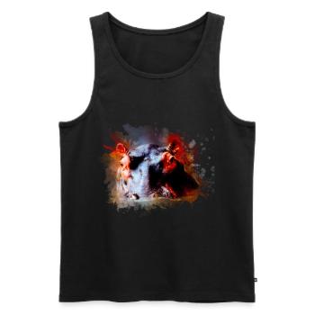 nilpferd hippo geschenk shirt - Männer Premium Bio Tank Top - Schwarz - Vorne - AI Model Male 178 light (178cm)