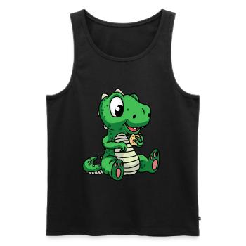 Dino Dragon Fantasy Child Cookies Birthday Gift - Men's Premium Organic Tank Top - black - Front - Michal (187cm)