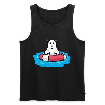 Eisbär Klimawandel Nordpol Fantasy Umwelt Natur - Männer Premium Bio Tank Top - Schwarz - Vorne - Michal (187cm)